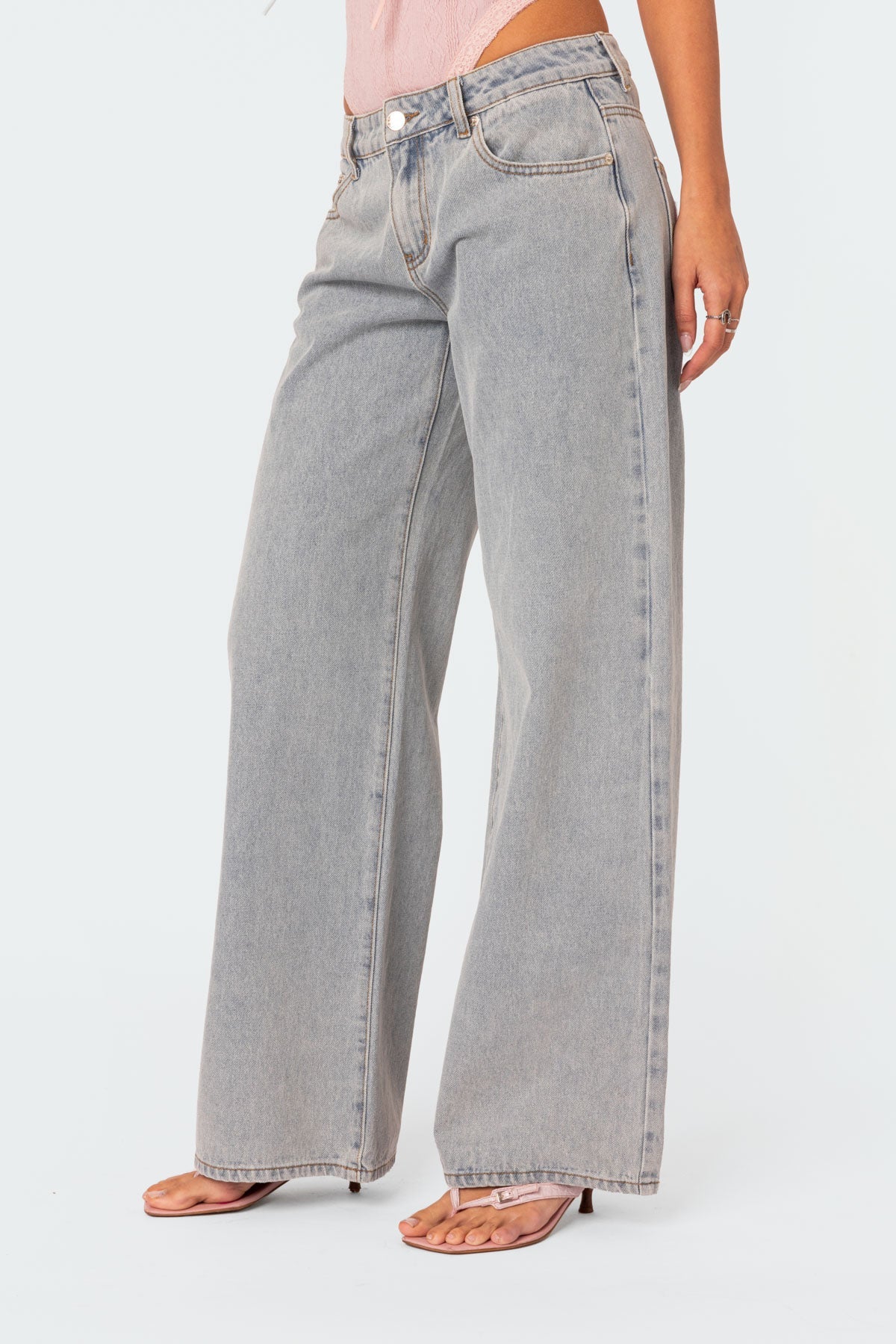 Laura™ - Jeans | Med rosett