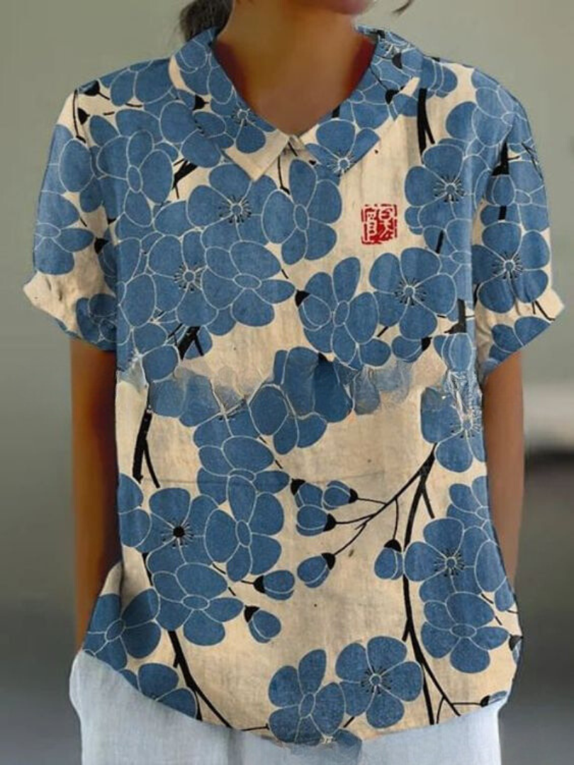 Ragnhild™ | Blommig Skjorta