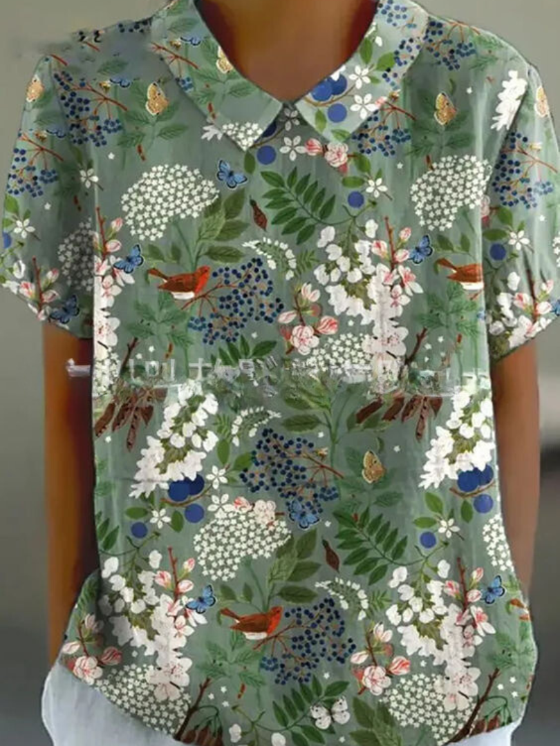 Ragnhild™ | Blommig Skjorta
