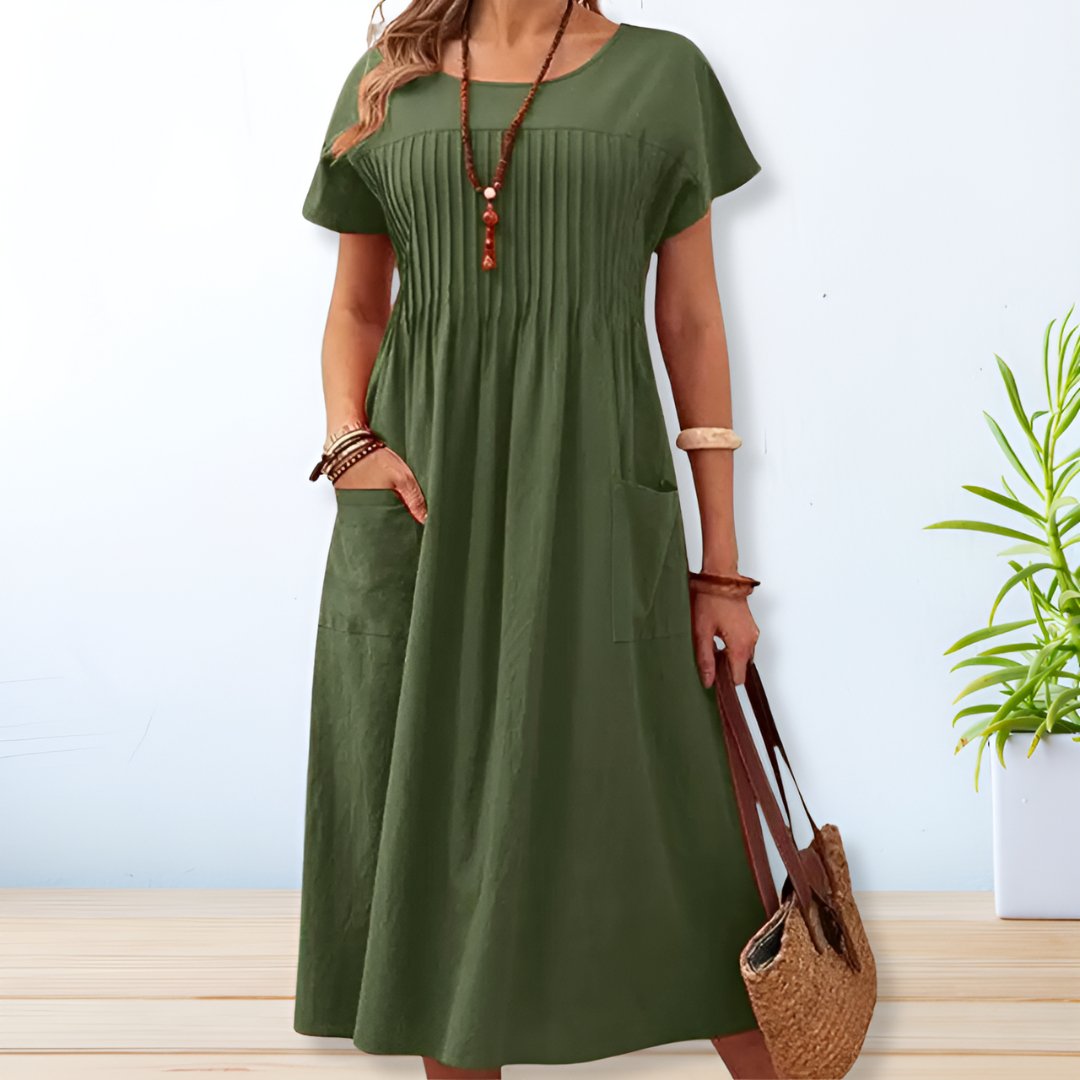 Emmanuelle™ | Elegant Kjole med Lommer