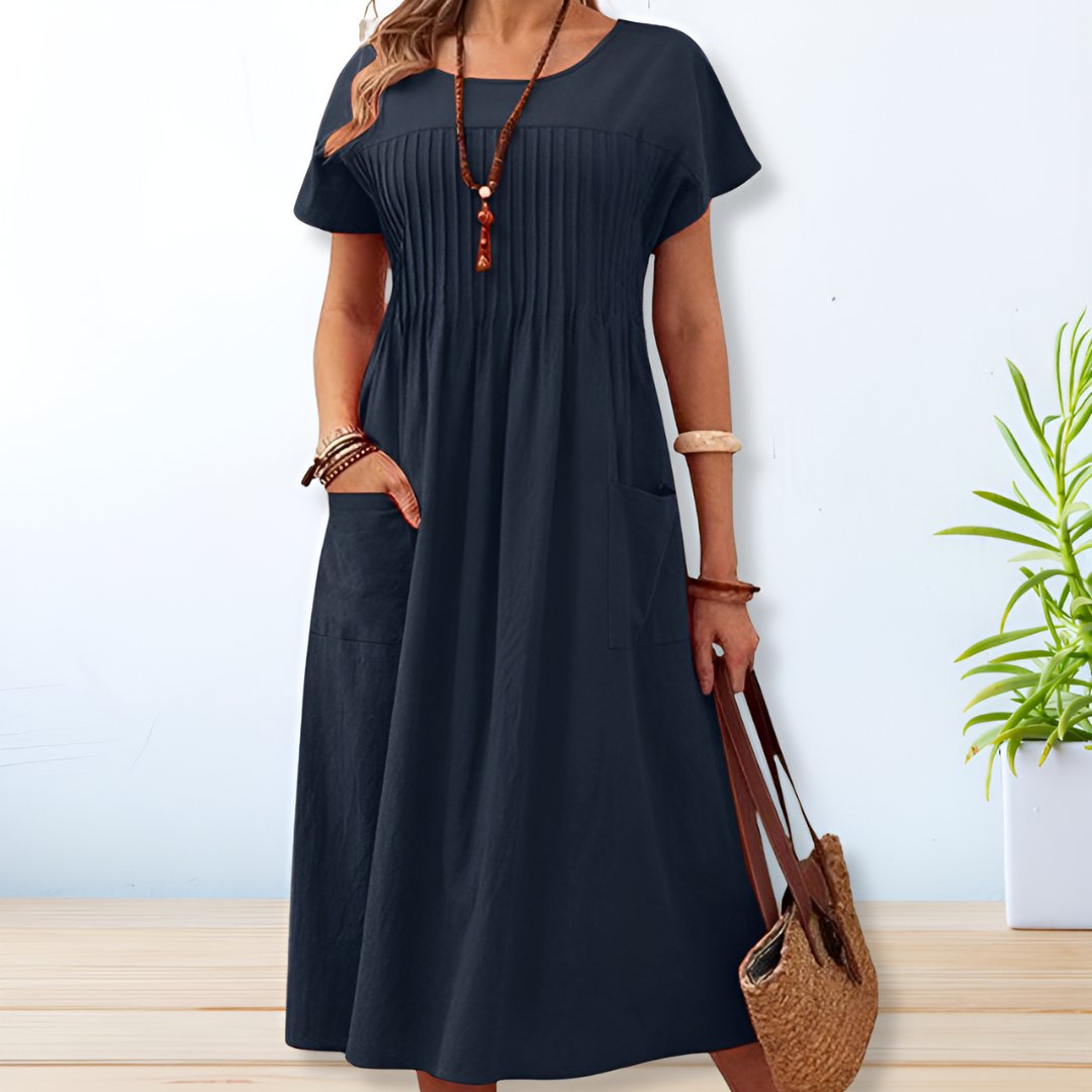 Emmanuelle™ | Elegant Kjole med Lommer