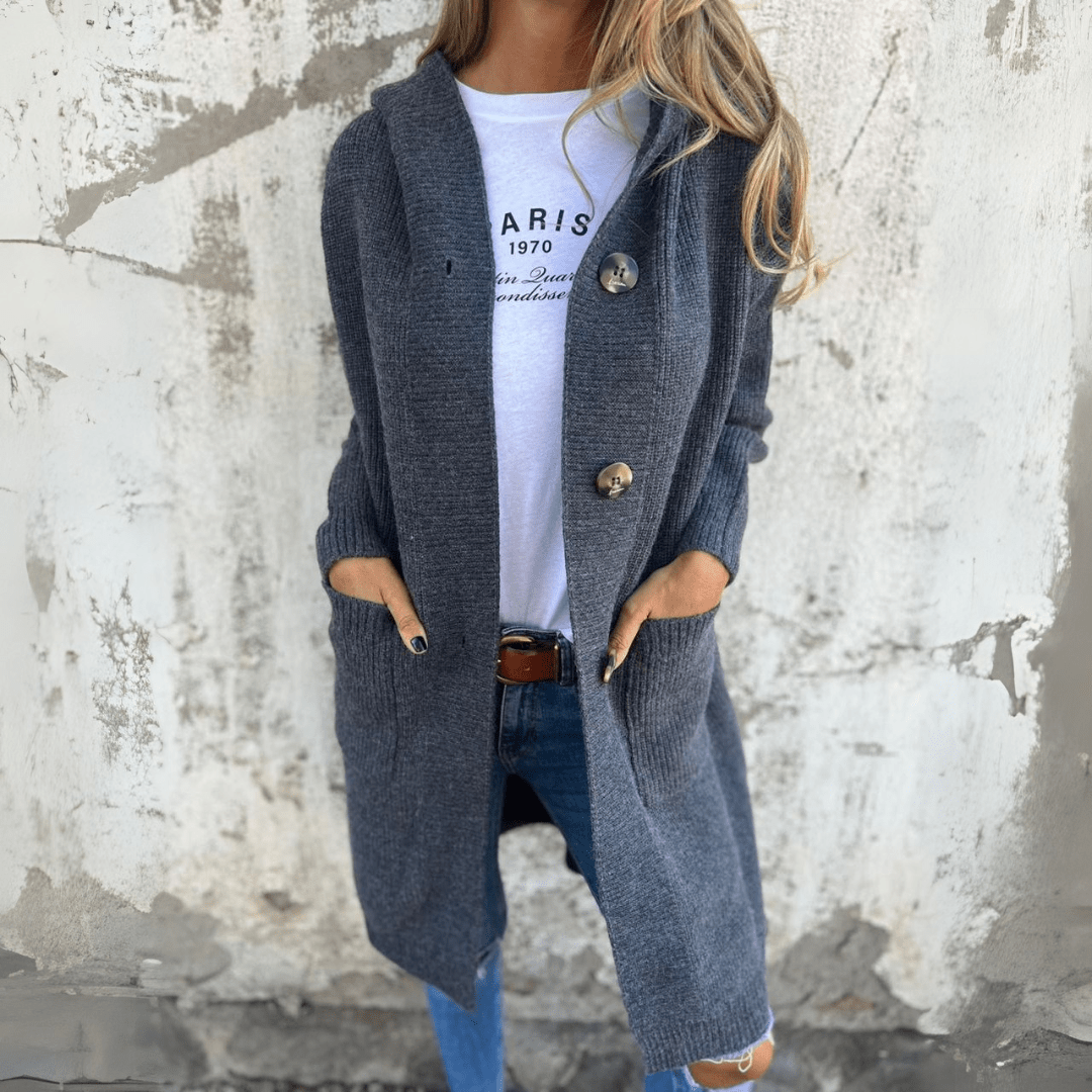Lorène™ | Elegant lång damkofta