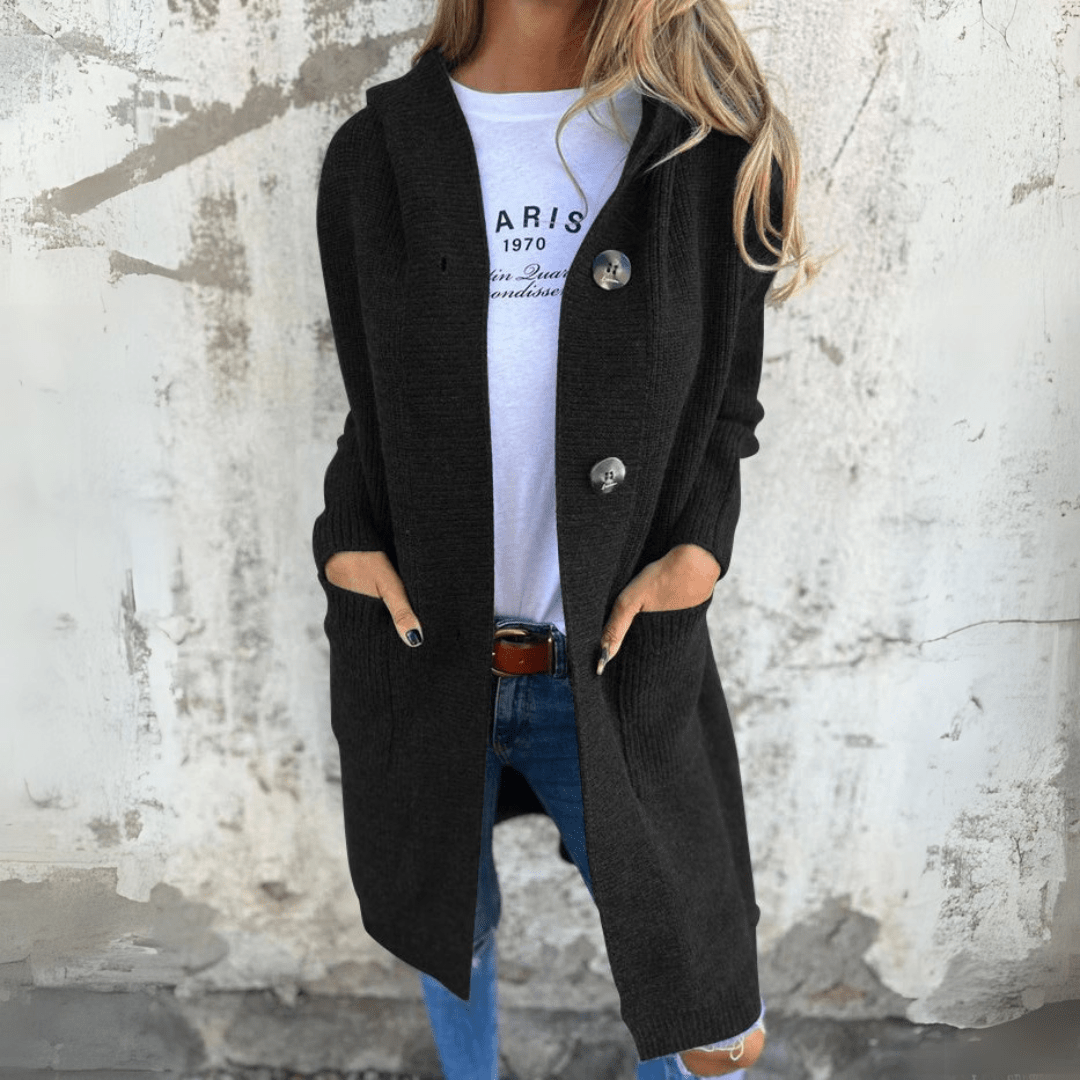 Lorène™ | Elegant lång damkofta