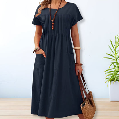 Emmanuelle™ | Elegant Kjole med Lommer