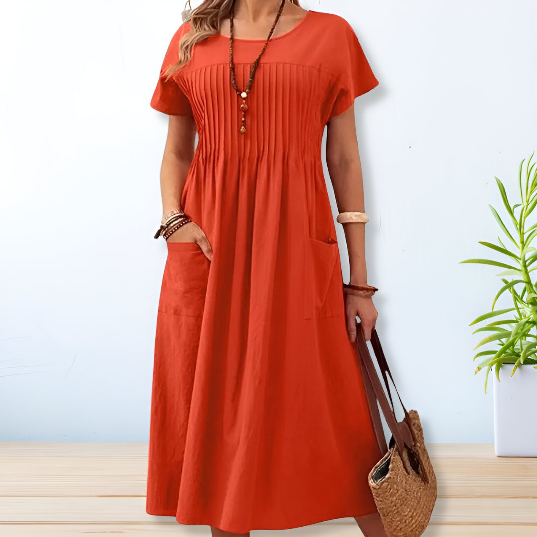 Emmanuelle™ | Elegant Kjole med Lommer